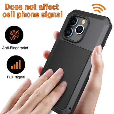 iPhone 15 Pro Heavy Duty Robust -hybridikotelo Shell + karkaistu lasi