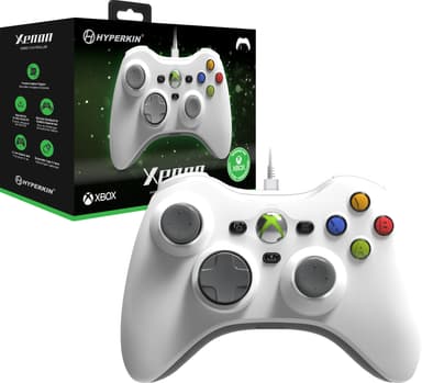 Hyperkin Cirka Xenon Xbox USB-C langallinen peliohjain (valkoinen)