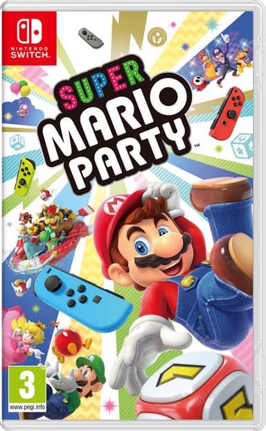 Nintendo Switch Joy-Con ohjaimet + Mario Party (violetti/vihreä)