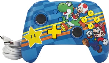 PowerA Nintendo Switch Enhanced USB langallinen peliohjain Mushroom K.