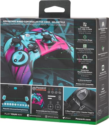 PowerA Xbox Advantage USB-C langallinen peliohjain (wildstyle)