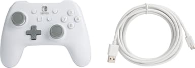 PowerA Nintendo Switch USB langallinen peliohjain (valkoinen)