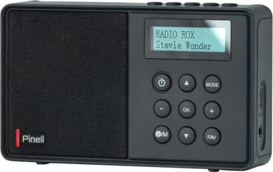 Pinell Micro kannettava digitaalinen radio (musta)