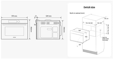 Samsung mikroaaltouuni integroitava NQ5B5713GBK/U1