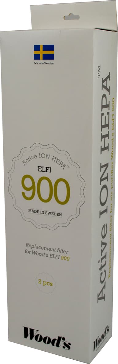 Woods Active ION HEPA ilmanpuhdistimen suodattimet WHE901 (2 kpl)