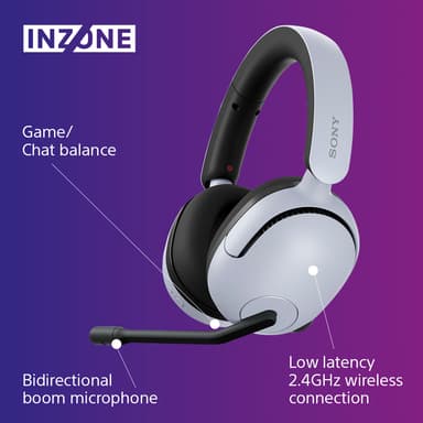 Sony Inzone H5 langattomat pelikuulokkeet (valkoinen)