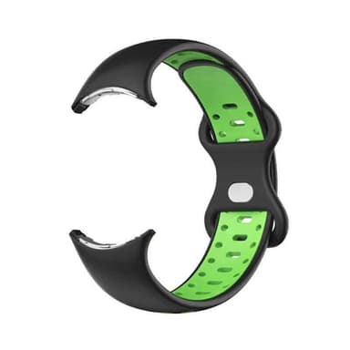 Twin kellon ranneke Google Pixel Watch 2 - Musta/lime