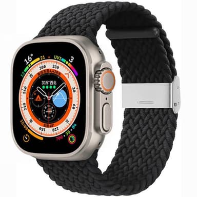 Punottu kellon renneke Apple Watch Ultra 2 (49mm) - Black