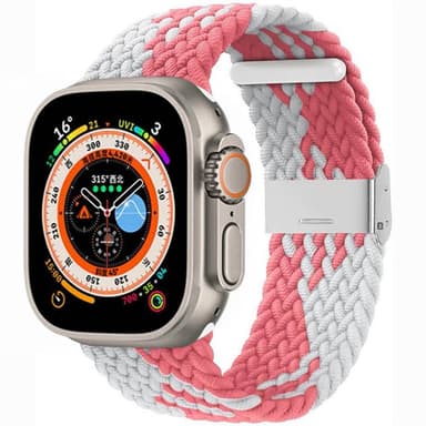 Punottu kellon renneke Apple Watch Ultra 2 (49mm) - Pinkwhite