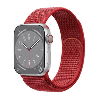 Nailon kellon renneke Apple Watch 9 (41mm) - Red