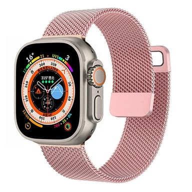 Milanese kellon renneke Apple Watch Ultra 2 (49mm) - Vaaleanpunainen