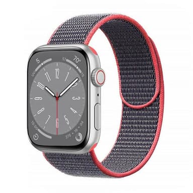 Nailon kellon renneke Apple Watch 9 (45mm) - Electric pink