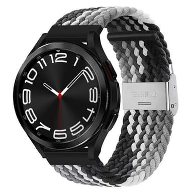 Punottu Kellon renneke Samsung Galaxy Watch 6 Classic (43mm) - Musta/V