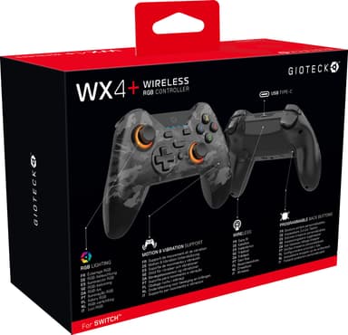 Gioteck WX-4 Plus Nintendo Switch langaton peliohjain (tumma camo)