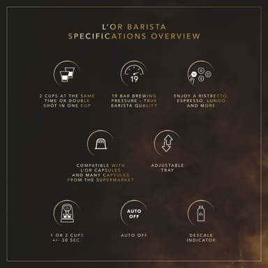 L'OR Barista Sublime kapselikeitin LM9012/60 (musta)