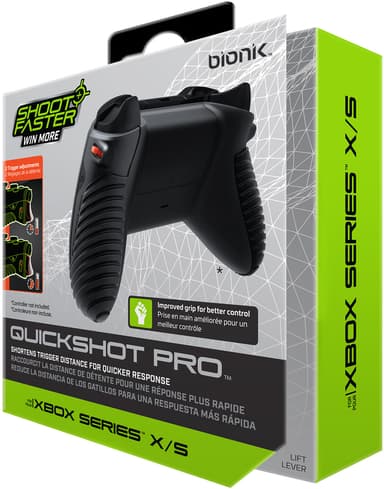 Bionik Quickshot Pro Xbox Series X/S ohjainkahvat (musta)