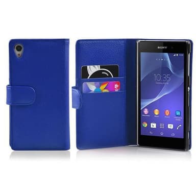 Sony Xperia Z2 Suojakuori Lompakkokotelo (Sininen)