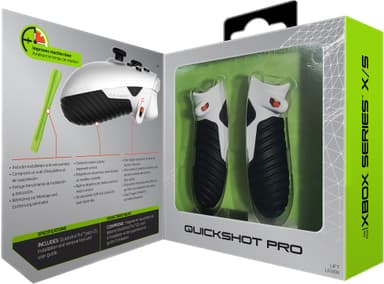 Bionik Quickshot Pro Xbox Series X/S ohjainkahvat (musta/valkoinen)
