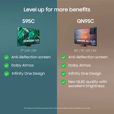 Samsung 55" S95C 4K OLED älytelevisio (2023)