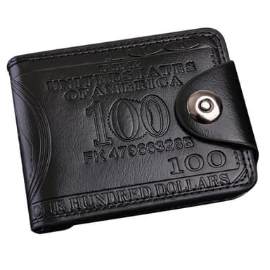 Lompakkokukkaro 100 dollarin seteli Money Bifold korttikotelo - Musta