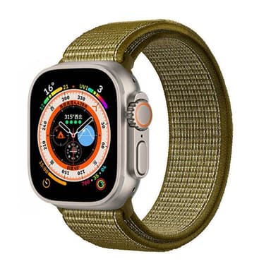 Nailon kellon renneke Apple Watch Ultra 2 (49mm) - Olive flak