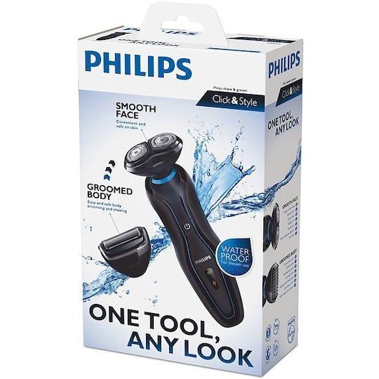 Philips Click&Style parranajokone ja trimmeri