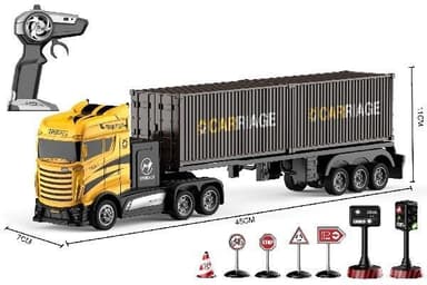 Crazon radiostyrd lastbil med container, skala 1:16, 2,4GHz