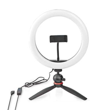 Nedis Rengasvalo | 10 inch | 120 LED's | 2700 - 6700 K | Kolmijalka | Musta