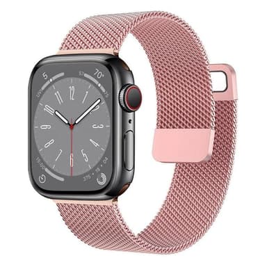 Milanese kellon renneke Apple Watch 9 (41mm) - Vaaleanpunainen