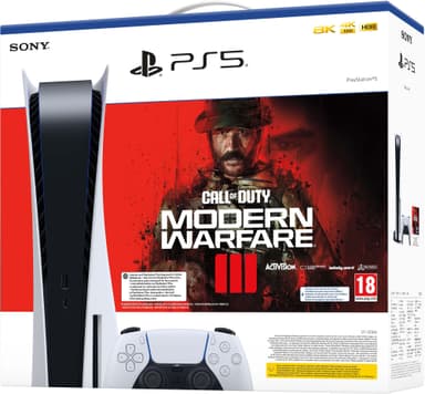 PlayStation 5 + COD MWIII pakkaus