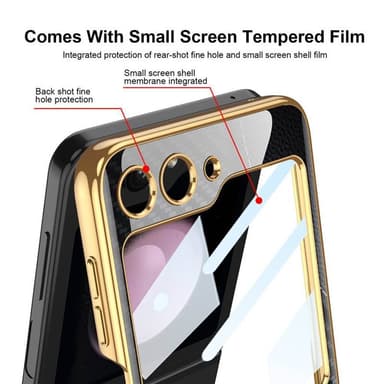 Elk Glass Case Samsung Galaxy Z Flip 5 - Viininpunainen