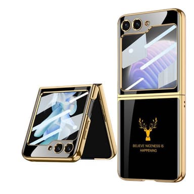 Elk Glass Case Samsung Galaxy Z Flip 5 - Musta