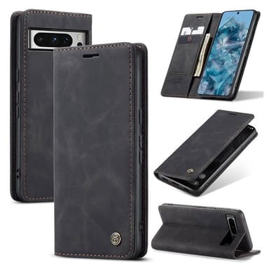 CaseMe Smart Magnet FlipCase Google Pixel 8 Pro - Musta