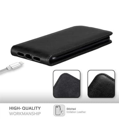 iPhone XS MAX Suojakuori Lompakkokotelo (Musta)