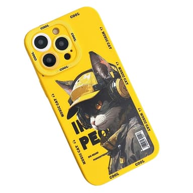 TPU-puhelinkotelon suojakuori iPhone 15 Plus Case Catille - Keltainen