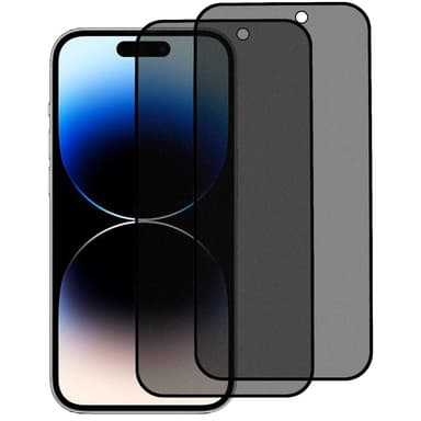 iPhone 15 Pro:lle Karkaistu lasi 180 asteen vakoiluntorjunta Tietosuoja 2kpl