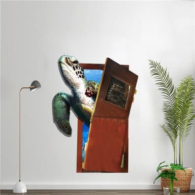 45 x 60cm merikilpikonna seinäkoriste itseliimautuva tarratapetti