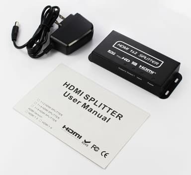 1x2 HDMI splitter stöder 4K / 2K 3D-effekt Musta