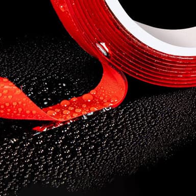 Röd film transparent dubbelsidig tejp Punainen Length: 3 m, Width: 15 mm, Thickness: 1.0mm