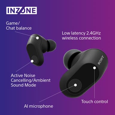 Sony Inzone Buds in-ear pelikuulokkeet (musta)