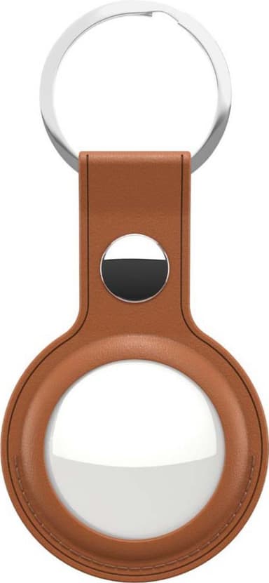 Keybudz nahkainen Apple AirTag avaimenperä (ruskea)
