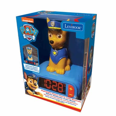 Herätyskello, jossa on yövalo 3D design Paw Patrol Chase ja äänitehosteet