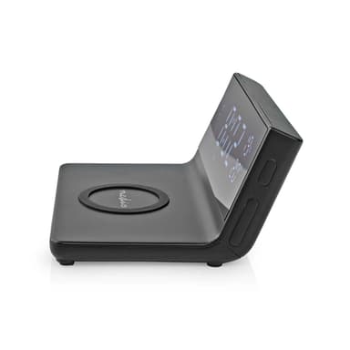 Nedis Herätyskello langattomalla latauksella | Qi-sertifioitu | 5 / 7.5 / 10 / 15 W | USB-A Uros | 2 Hälytysaikojen | Torkkutoiminto