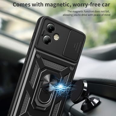 SKALO Motorola Moto G14 Armor hybridi metallirengas kameran liukusäädin - - Kulta