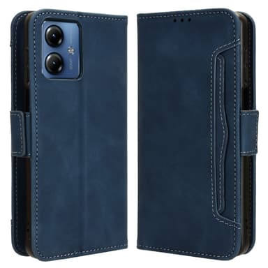 SKALO Motorola Moto G14 6-lokeroa Lompakkokotelo - Sininen