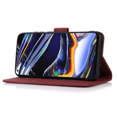 SKALO Motorola Moto G14 KHAZNEH Lompakkokotelo PU-nahasta - Punainen