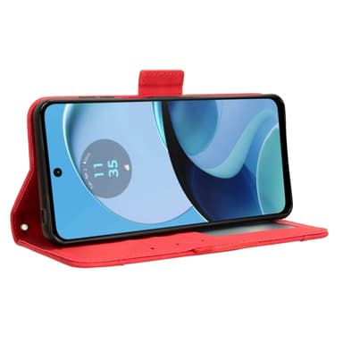 SKALO Motorola Moto G14 6-lokeroa Lompakkokotelo - Punainen
