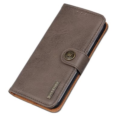 SKALO Motorola Moto G14 KHAZNEH Premium Lompakkokotelo PU-nahasta - Khaki