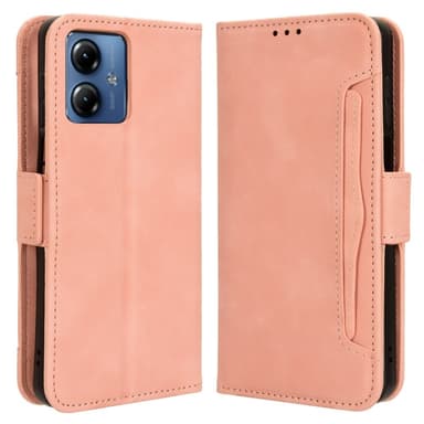 SKALO Motorola Moto G14 6-lokeroa Lompakkokotelo - Pinkki