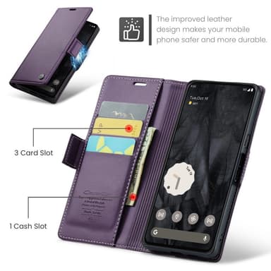 CASEME Retro Lompakkokotelo Pixel 8 Pro